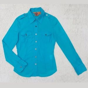 Tory Burch Cotton Blouse Size 2 XS